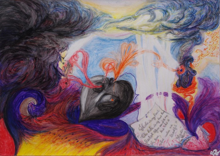 Heart’s Hole, dessin, A3 42 x 29,7cm