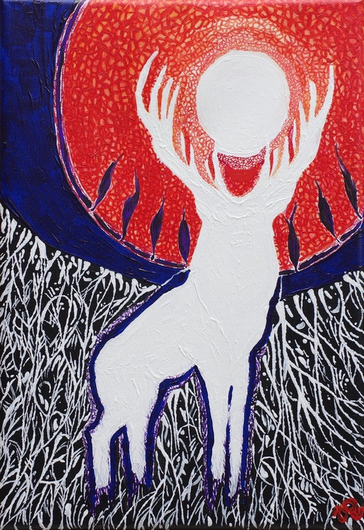 Le Gardien souterrain, acrylique, 35 x 24cm